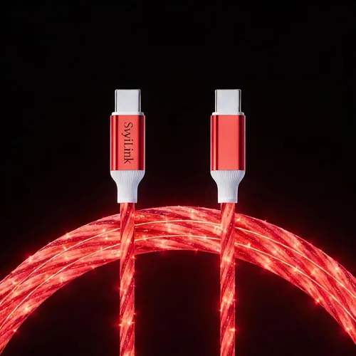 Miniatura 22 de Cable USB PD cargador rápido iluminado (USB 4 en 1 azul), soporta transferencia de datos, se puede utilizar como luz nocturna, longitud del cable