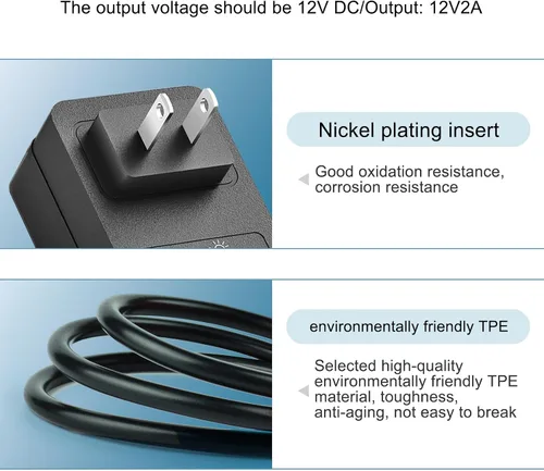 Miniatura 5 de Cargador de cable de alimentación de teclado Casio de 12 V CC para teclado Casio WK-1200 WK-1300 WK-1600 WK-1800 WK-1630 WK-3000 WK-3000D WK-3200