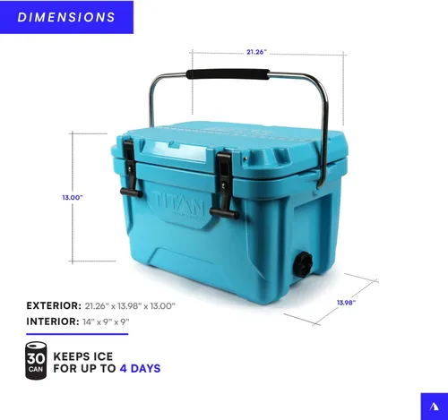 Miniatura 6 de Titan Hard Ice Chest Cooler Roto Cooler con protección Microban y aislamiento de congelación profunda