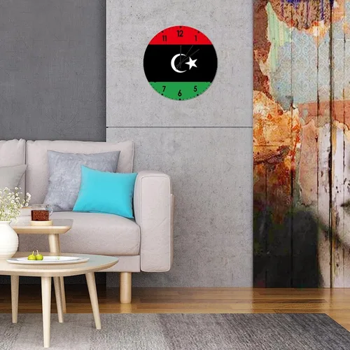 Miniatura 769 de Cheyan Reloj de pared con bandera de Canadá de 12 pulgadas, silencioso, sin tictac, de PVC, funciona con pilas, reloj redondo decorativo, regalo