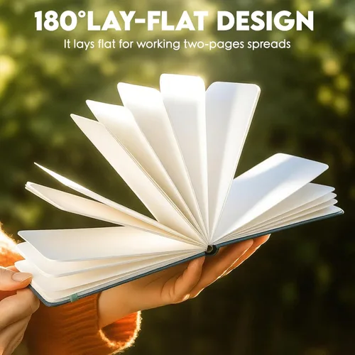 Miniatura 4 de KOVIEDE Diario de acuarela de 5.5 x 3.5 pulgadas, 140 libras/300 GSM, 100% algodón, cuaderno de bocetos de acuarela de prensa en frío sin ácidos