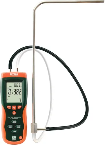 Miniatura 2 de Extech HD350 Anemómetro de tubo Pitot y manómetro diferencial