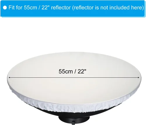 Miniatura 2 de PATIKIL Cubierta de lámpara difusora suave de 22 pulgadas, 21.7 in, difusor de tela, reflector estroboscópico, calcetín para luz de flash, estudio