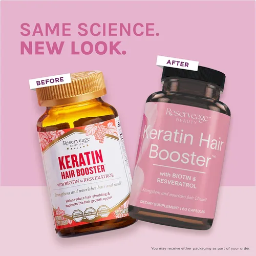 Miniatura 6 de Tratamiento de queratina de Reserveage Nutrition con biotina y resveratrol para cabello, AA1140, 1, 1