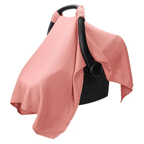 Miniatura 15 de Comfy Cubs Funda para Asiento de Coche de Bebé - Mezcla Suave y Transpirable de Rayón de Bambú y Algodón Muselina - Toldo Ligero para Protección