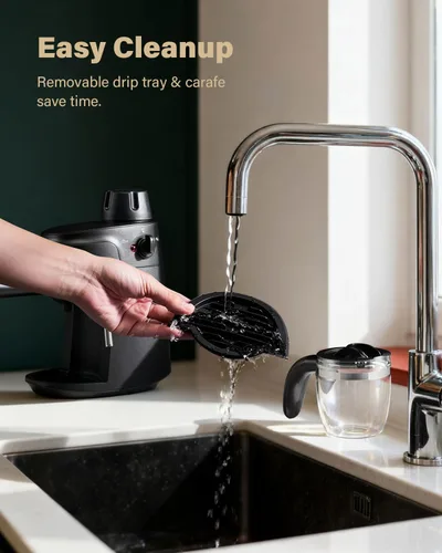 Miniatura 7 de SHARDOR Máquina de café expreso de 3.5 bares, cafetera compacta de 4 tazas con espumador de leche, máquina de capuchino de precalentamiento de 800 W