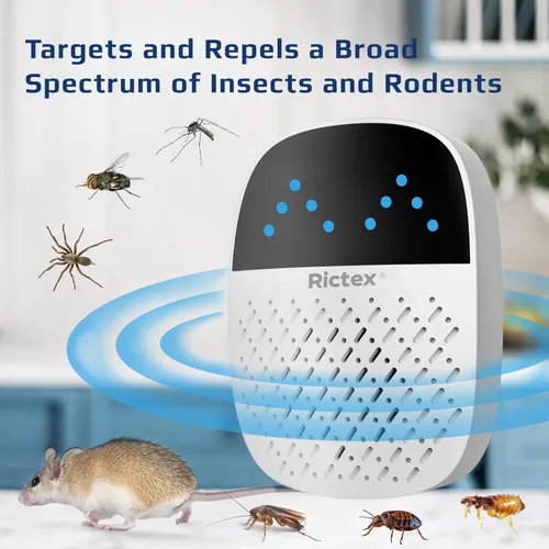Miniatura 2 de Repelente ultrasónico de plagas enchufable: repelente de ratones y roedores para interiores, repelente electrónico de ratas para el hogar, deshazte