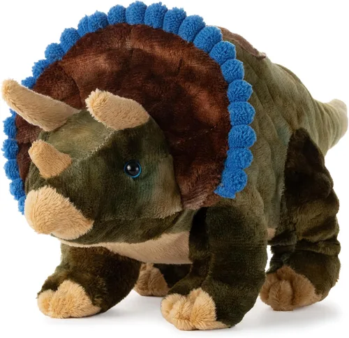 Miniatura 2 de The Petting Zoo Triceratops - Peluche de peluche, regalo para niños, animales de dinosaurio, juguete de peluche de dinosaurio Triceratops, 12