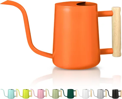 Miniatura 9 de Regadera para plantas de interior, regadera pequeña de acero inoxidable de 35 onzas, regadera decorativa moderna con boquilla larga para plantas