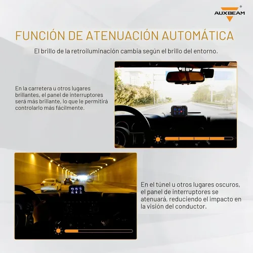 Miniatura 4 de Auxbeam Panel de interruptor de 6 bandas BC60, caja de sistema de relé de control de circuito universal con interruptor LED de encendido y apagado