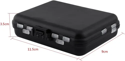 Miniatura 2 de Cajas de aparejos de pesca, caja organizadora de pesca portátil, 26 compartimentos individuales, caja de almacenamiento de cebos de pesca, caja