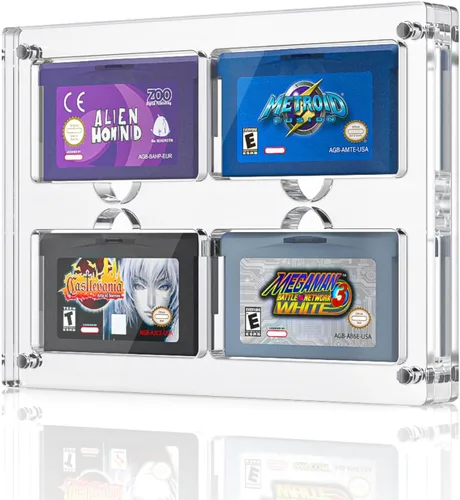Miniatura 11 de Estuche de exhibición de cartuchos de videojuegos, compatible con soporte para tarjetas Gameboy Advance, marco acrílico magnético para colección