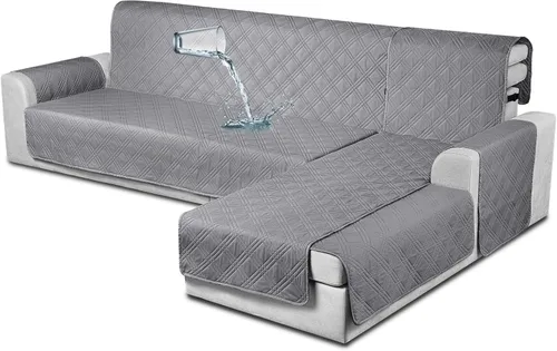 Miniatura 10 de TAOCOCO Fundas de Sofá Seccional 100% Impermeables en Forma de L, Fundas de Sofá de 3 Piezas, Funda de Chaise Lounge para Mascotas y Niños, Fundas
