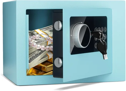 Miniatura 8 de Caja fuerte digital electrónica para dinero, caja de seguridad de acero con teclado, para oficina, hotel, negocios, joyería, pistola, caja fuerte