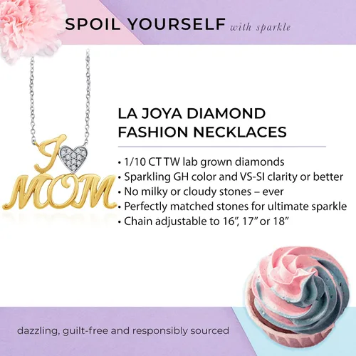Miniatura 4 de Impresionante joyería para mamá Collar con colgante de diamantes cultivados en laboratorio en plata de ley 925 Regalo ideal para madres