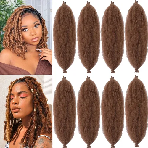 Miniatura 52 de Marley Twist - Cabello trenzado de 10 pulgadas, cabello trenzado preseparado y afro trenzado, 8 paquetes para rastas sintéticas desgastadas
