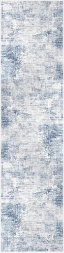 Miniatura 901 de IOHOUZE Alfombra abstracta lavable de 3 x 12 pies para pasillos, antideslizante para cocina, camino de entrada de lana sintética para interiores