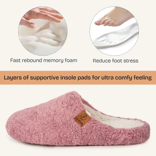 Miniatura 4 de EverFoams Pantuflas de espuma viscoelástica suave para mujer, para interiores