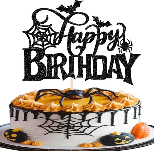 Miniatura 28 de 1 paquete de decoración de pastel de Halloween con purpurina para Halloween, fantasma, calabaza, pastel para casa encantada, bruja, calabaza, 7
