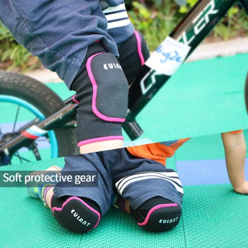 Miniatura 3 de EULANT Rodilleras para Niños Bailarines, Almohadilla Protectora de Rodilla Suave Antideslizante Transpirable, Soporte Elástico de Rodilla
