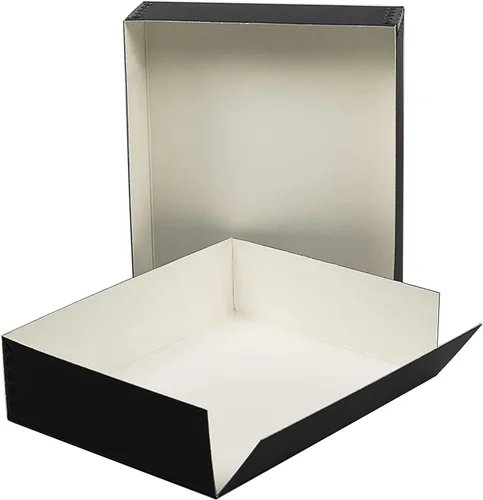 Miniatura 41 de Lineco Archival Caja de almacenamiento para impresión de 13x19 pulgadas, diseño frontal abatible, 13 1/2 x 19 1/2 x 3 pulgadas, color exterior: negro