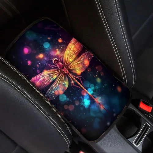 Miniatura 17 de Funda para reposabrazos de automóvil, ajuste universal para la mayoría de automóviles, SUV, camiones, sedán, patrón fresco, plegable, cómoda, Oso