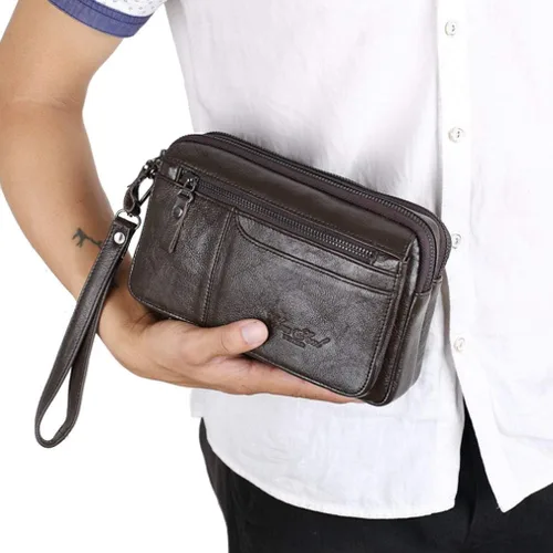 Miniatura 2 de KPYWZER Bolso de mano de cuero para hombre