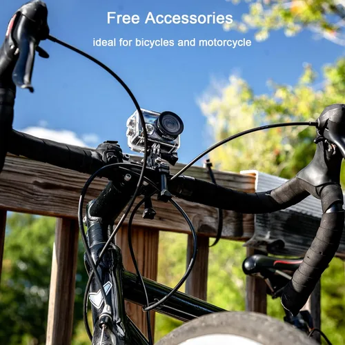 Miniatura 7 de Cámara de acción AKASO Brave 4 4K 30fps Ultra HD WiFi para deportes con FOV de 170°, estabilización de imagen, cámara sumergible impermeable a 131