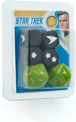 Modiphius Entertainment Star Trek Adventures: Captain Kirk's Tunic Dice – Juego de dados de 6 piezas, color verde (MUH052045)