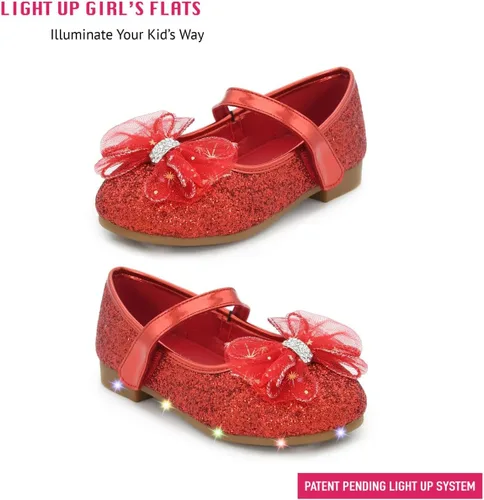 Miniatura 4 de Nova Utopia - Zapatos planos con luces para niñas pequeñas, estilo Mary Jane, para ballet