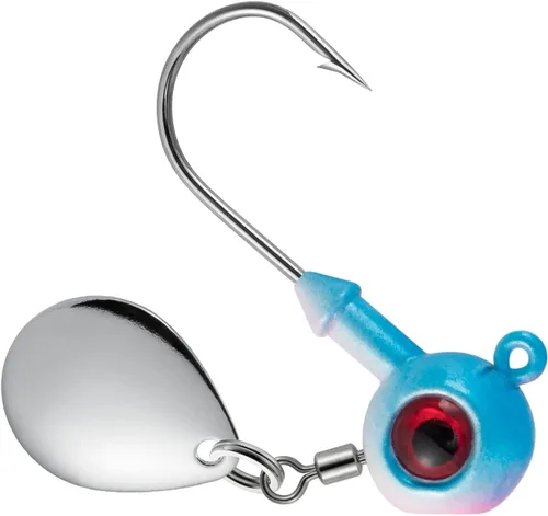 Miniatura 11 de Dr.Fish Paquete de 10 jigs Underspin cabezas de agua dulce Swimbait Ball Jig Bass Walleye anzuelos de pesca Colorado Spinner Blade Parte inferior