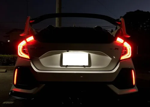 Miniatura 4 de iJDMTOY Reflectores de Parachoques LED de Lente Ahumada 24-SMD Compatibles con Honda Civic Hatchback 2017-21, SI o Sedan Tipo-R, Funcionan como