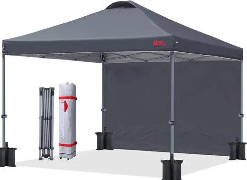 Miniatura 19 de MASTERCANOPY - Toldo desplegable duradero con 1 pared lateral (6.6 x 6.6 pies, caqui)