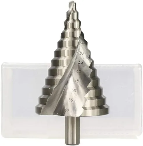 Miniatura 5 de Juego de brocas de paso ranuradas en espiral HSS agujero de titanio para perforación en espiral flauta cobalto cono escalonado, broca de carburo HSS