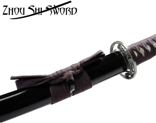 Miniatura 3 de Samurai Katana Warrior Sharp Sword 1060 Acero de alto carbono Espiga completa Forja de mano japonesa vaina
