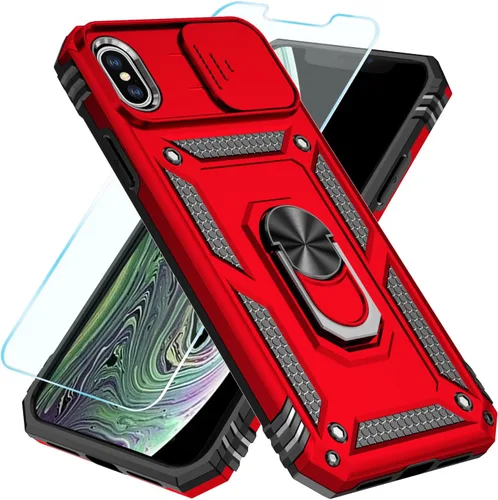 Miniatura 26 de SunStory Funda compatible con iPhone 11 Pro Max con protector de pantalla HD, cubierta de cámara deslizante y soporte de anillo giratorio
