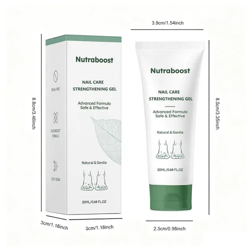 Miniatura 3 de Nutraboost Gel natural para el cuidado de uñas, suero fortalecedor para cutículas para uñas dañadas y quebradizas, 0.7 fl oz (1 unidad) (2 unidades)