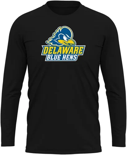 Miniatura 63 de Camisa deportiva de manga larga oficial de la NCAA Collegiate para hombre, colección negra con logotipo primario