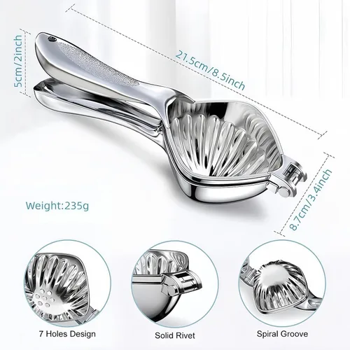 Miniatura 4 de WUJIE Exprimidor manual ligero de cítricos, prensa manual de limón y lima con gran capacidad, fácil de apretar prensa profesional de frutas