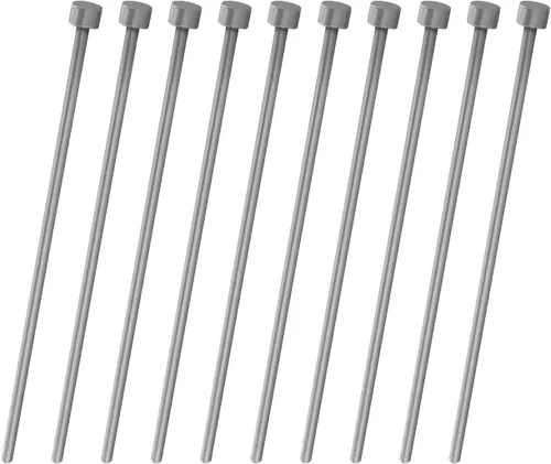 Miniatura 10 de Auniwaig 0.059 in de diámetro punta redonda de acero recto eyector Pin Punch 3.937 in largo gris plateado 20pcs
