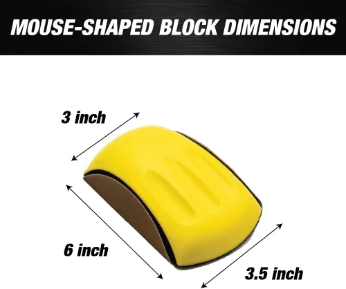 Miniatura 2 de Kit de bloques de gancho y bucle de 6 pulgadas para lijado a mano y mouse de 6 pulgadas, almohadillas de interfaz ideales para carpintería