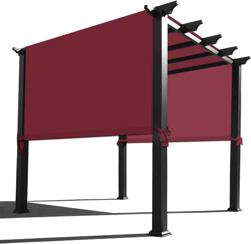 Miniatura 15 de Alion Home Toldo de repuesto universal impermeable con bolsillo para cortinero para pérgola (12 x 6.5 pies, gris)