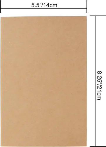 Miniatura 2 de TWONE Diario de viaje, paquete de 6 cuadernos para viajeros, trabajo, escuela, escritura, toma de notas, papel kraft de tapa suave marrón, cuadernos