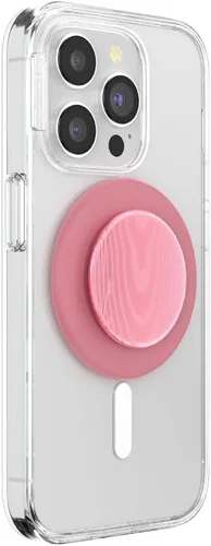 Miniatura 2 de PopSockets Agarre de teléfono para MagSafe, soporte magnético, soporte para teléfono, rosa - masilla de alumbre Moire
