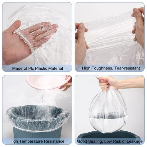 Miniatura 5 de Noverlife 100 revestimientos desechables de pedicura para spa, de plástico transparente de un solo uso, forro desechable para bañera de pies, bolsas