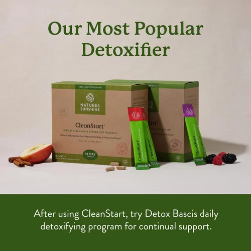 Miniatura 5 de Nature's Sunshine CleanStart Mild, 56 paquetes Potente desintoxicación a base de hierbas que apoya la limpieza natural y diaria de los desechos