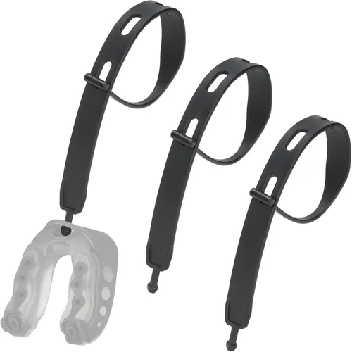 LUAAT - Paquete de 3 correas para protector bucal, correa de repuesto universal para fútbol, boxeo, taekwondo, hockey, baloncesto, lacrosse, casco