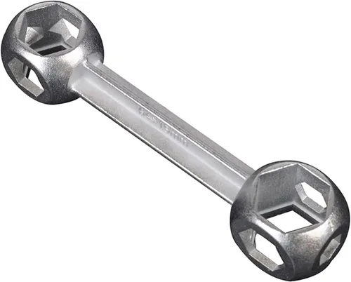 Miniatura 10 de Llave 10 en 1 Herramienta de reparación de bicicletas portátiles con forma de hueso de perro, llave dinamométrica, agujeros hexagonales, llave