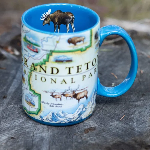 Miniatura 3 de Xplorer Maps Taza de cerámica Grand Teton National Park Map (16 onzas) – Taza de café sin BPA para bebidas calientes y frías – perfecta para Parque