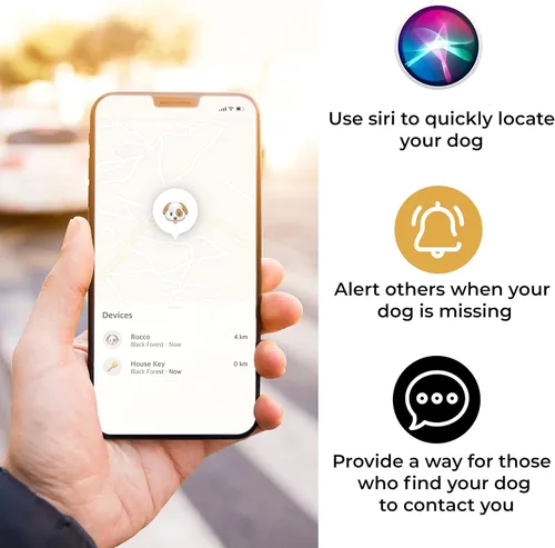 Miniatura 6 de Pup Culture Soporte de AirTag para collar de perro, para rastreador de perros GPS, para Apple iPhone, para perros y gatos Naranja